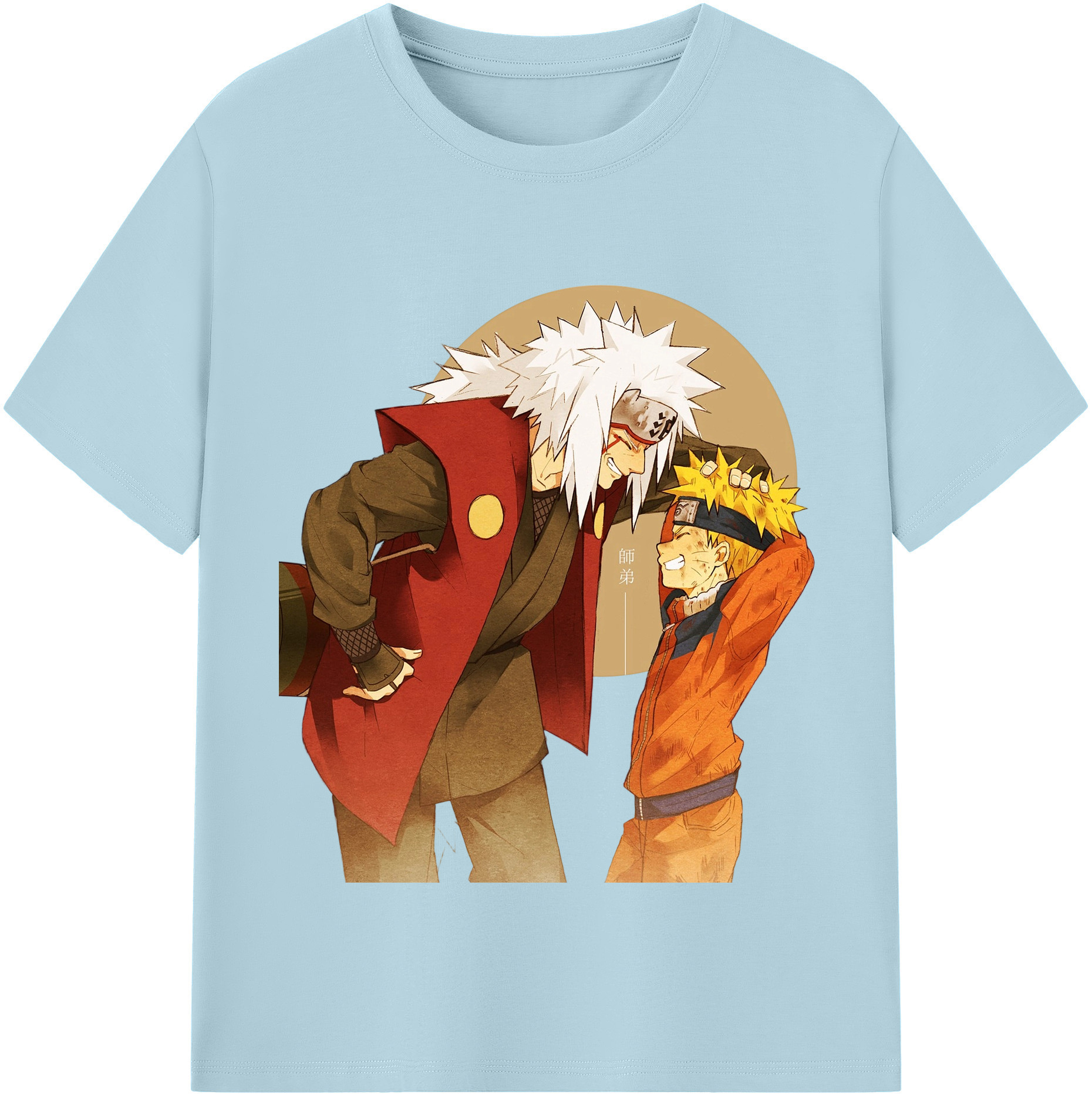 （画像用） NARUTO -ナルト- 自来也（じらいや） Jiraiya 綿100％半袖Tシャツ（フロントプリント）